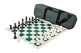 Heavy Tournament Triple Weighted Chess Set Combo - Forest Green