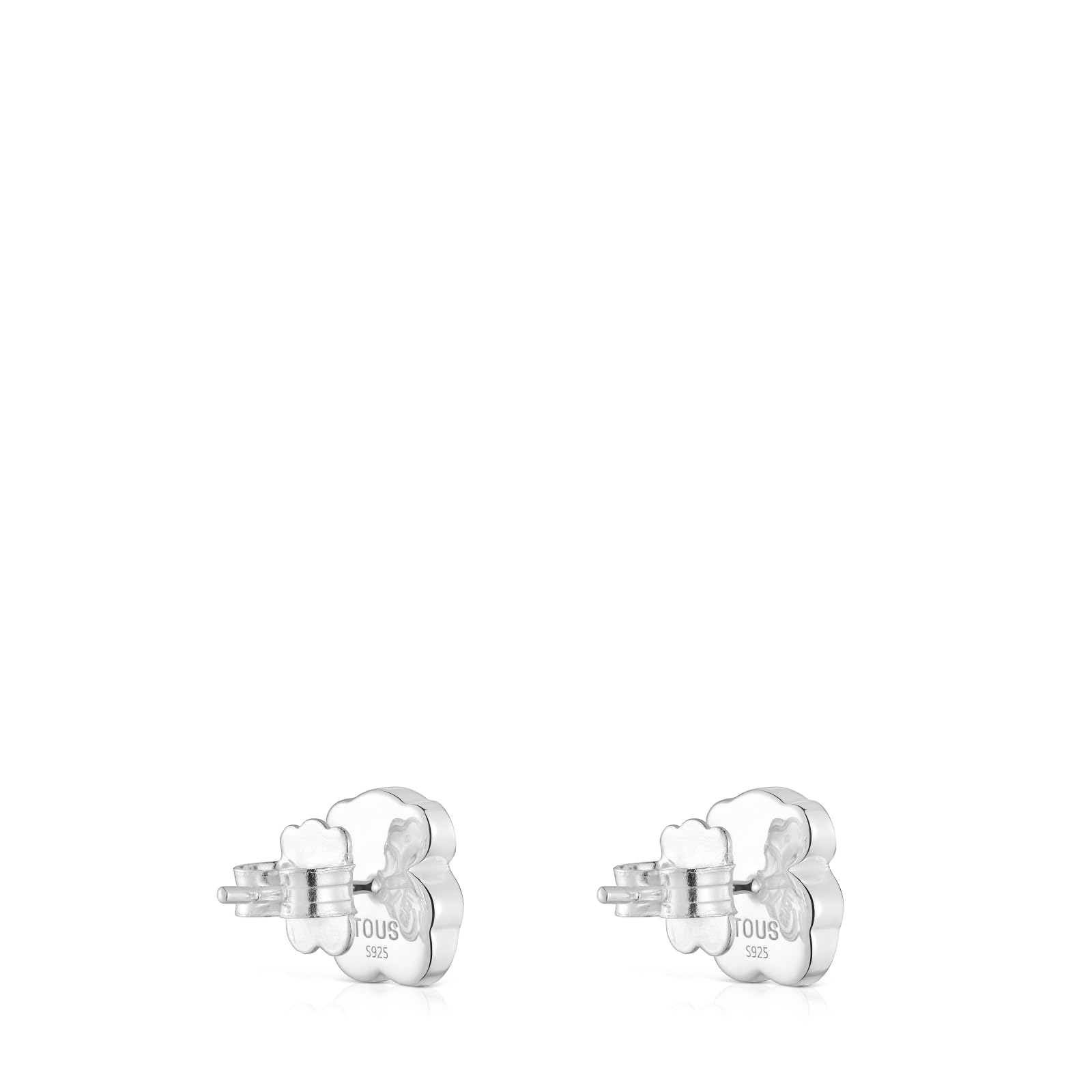 TOUS Pendientes de Plata de Primera Ley para Mujer con Oso en Nácar de 10mm, Icon Color