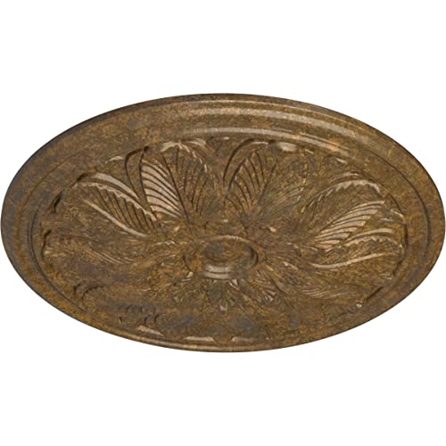 Image of Ekena Millwork CM22BORZS Bordeaux Ceiling Medallion, Rubbed Bronze