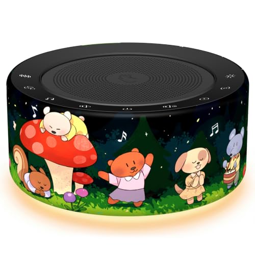 Image of Kipcush White Noise Machine for Baby & Adults, Sleep Sound Machine with 30 Soothing Sounds, 8-Color Night Light, Memory Function, White Noise for Sleeping, Nursery, Office, Travel, Relaxation
