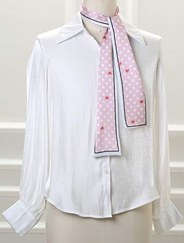 Allegra K Skinny Scarves 50s Polka Dots Neck Wraps for Women Cute Ribbon Hairband Neckerchief2