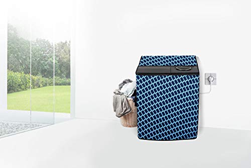 Image of Stylista Polyester Washing Machine Cover Compatible for Godrej 12 KG Semi-Automatic Top Loading WSAXISVX1205.0SN3TGPGR, Check Blue