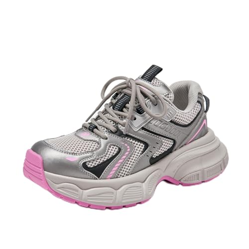 Image of BEAU TODAY Women's Walking Shoes, Chunky Platform Fashion Sneakers for Women, Comfortable Running Shoes for Women, Casual Lightweight Lace-up Gym Workout Athletic Tennis Shoes