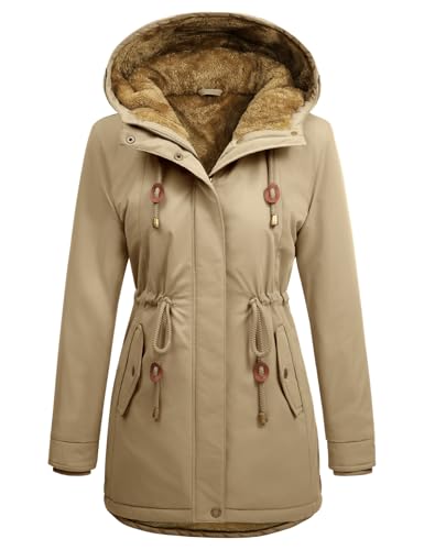 Vancavoo Manteau Femme Hiver Blouson Polaire Chaud Veste à Capuche Décontracté Doudoune Parka...