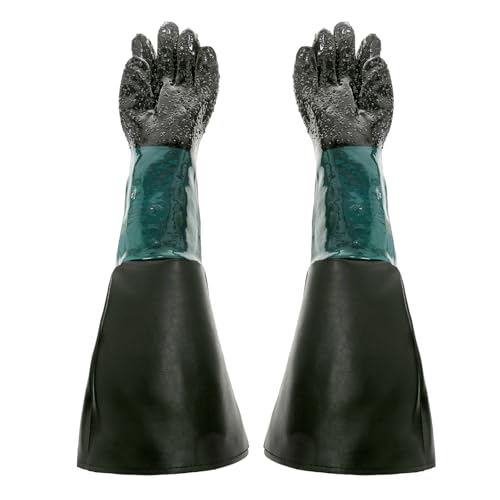 Gants de sablage 60 cm caoutchouc contre les projections