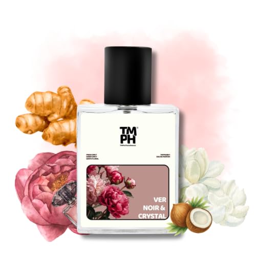 Image of TMPerfumehouseVer noir & Crystal EDP for Women | Floral, Woody & Long Lasting Perfume Spray | Freshspicy, Warmspicy & Whitefloral Fragrance | Luxury Gift for Her | TMPH | 50ml