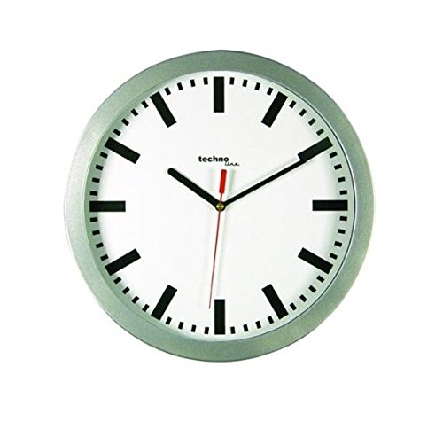 TechnoTrade WT-8800, Plata, 1x AA - Reloj de Pared