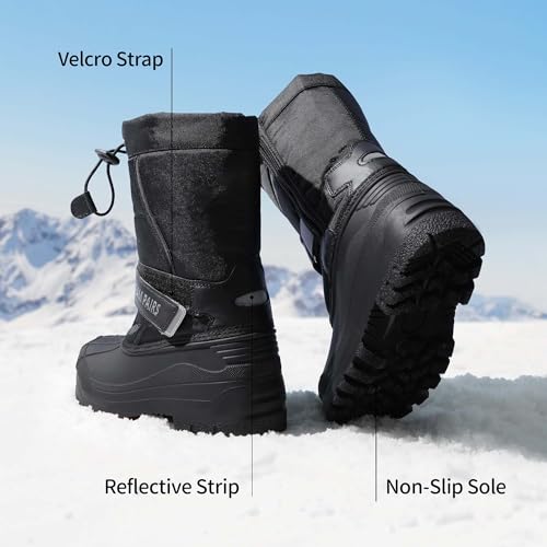 DREAM PAIRS Boys & Girls Mid Calf Water-Resistant Winter Snow Boots for Toddler/Little/Big Kid4
