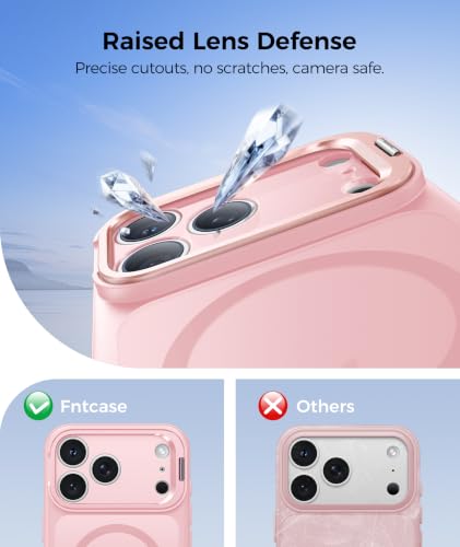 Image of FNTCASE for Phone Pro Case 18 Series /Phone 17 Pro Case with Stand Pink