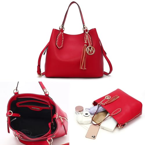Image of MKF Collection Crossbody Hobo Bag for Womens Fashion - PU Leather Shoulder Purse - Top Handle Handbag by Mia k