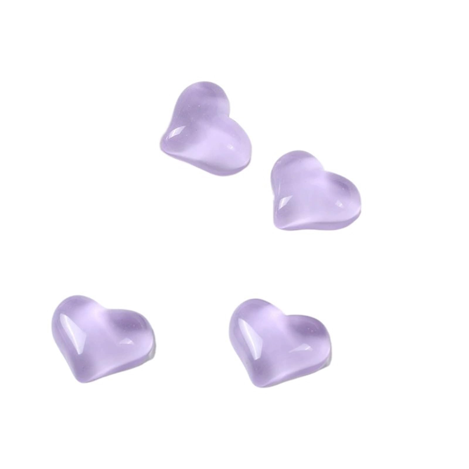 Fridge Magnets 12pcs Transparent Colored Loving Heart Refrigerator Magnet Photo Wall Message Board Magnetic Stickers(Purple)