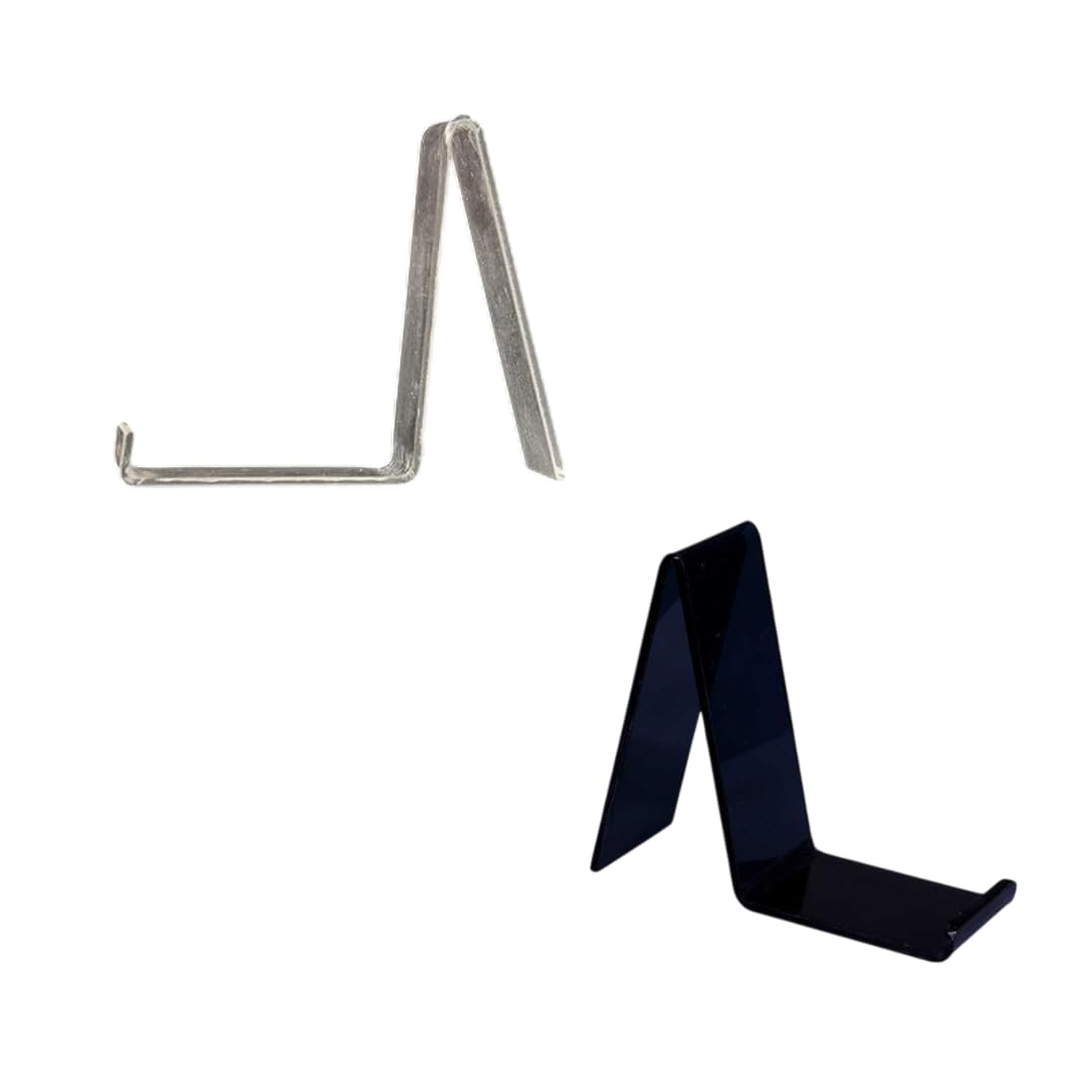 AJ Lite Acrylic Shoe Display Stand for Shop Crystal Clear(12) & Smoky Black(12)-24Pcs ,Footwear Display Stand