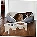 Toddmomy 1set Elevated Cat Bowl with Wood Base Durable High-Height Bowls for Cats and Dogs Easy to Stable Feeding for Food and Water