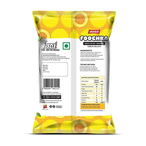 Image of shareat pani puri ready to fry pani puri /golgappa 500 puri in 6 packet hygienically made pani puri foochka (pack of 6)