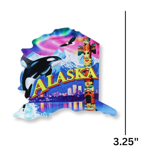 Imán decorativo acrílico Alaska Wilderness 3.25x3 pulgadas miniatura 7