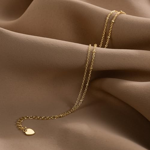 Gold Bracelets for Women 14K Gold Bracelets for Women Chain Bracelet for Womens Double-Layer Chain Design Layered Bracelet for Womens4