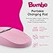 Bumbo Baby Changing Pads for Dresser or Table Top, Portable & Wipeable Non Slip Soft Contoured Diaper Change Station with Harness, Cradle Pink