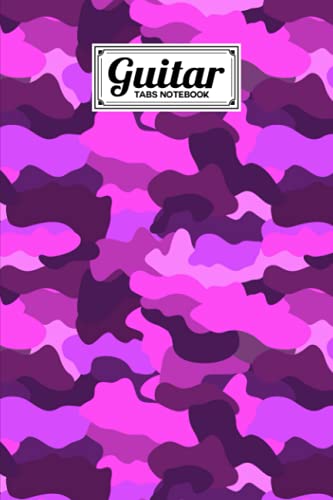 Guitar Tab Notebook: Camo Print Cover Guitar Tab Notebook, Music Paper Notebook, Blank Guitar Tablat