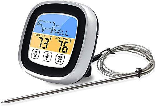 Digital Meat Thermometer - Cooking Oven Thermometer Instant Read Touchscreen Food Thermometer for BBQ Kitchen