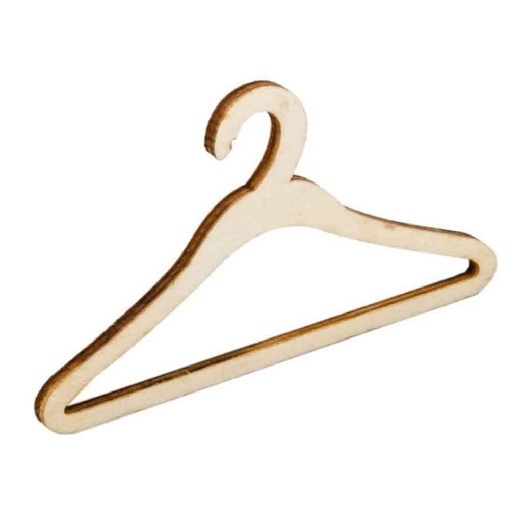 MOBYGKFY 1Pcs Wooden Doll Clothes Hanger Long Hanger Baby Clothes Hanger Storage Tool Easy to Use