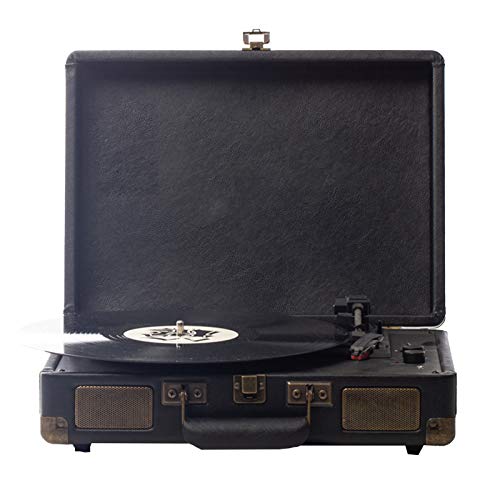 Reproductor de Vinilo Vintage, Tocadiscos Bluetooth, Tocadiscos de 3 velocidades accionado por Correa con Altavoces estéreo incorporados, fonógrafo Compatible con Salida USB/RCA/co