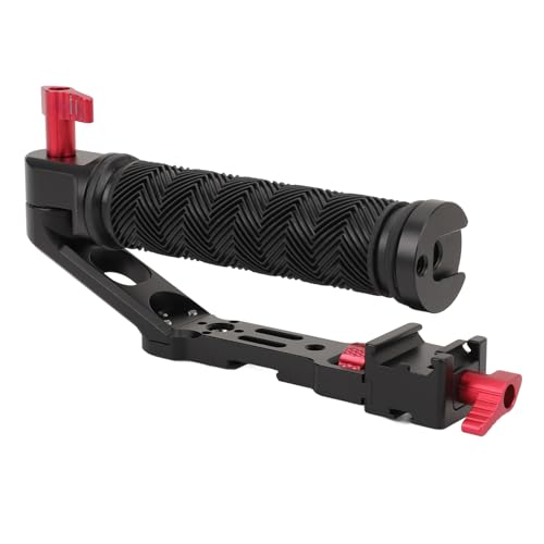 Qukaim Mango estabilizador de cámara, mango de extensión de aleación de aluminio con múltiples agujeros para RS2 RS3 RSC2, mango estabilizador universal de acción de video, ligero, diseño