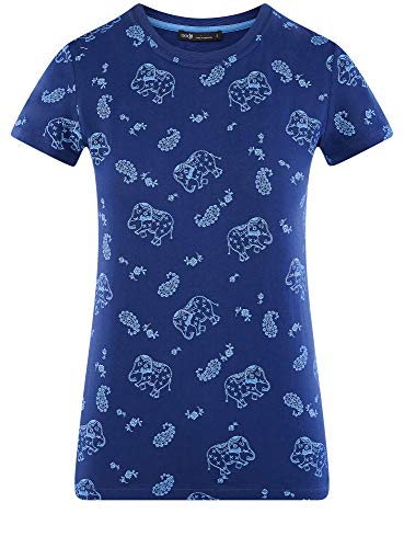 Oodji Ultra Donna T-Shirt Stampata con Scollo