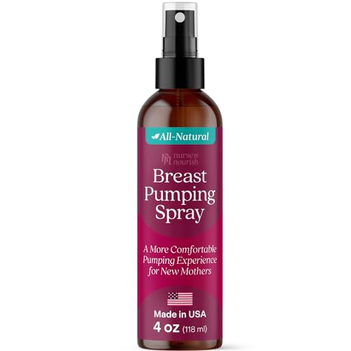 Image of Nurse & Nourish 4oz Breast Pumping Spray - Breast Pump Spray for Friction - Better Seal Breast Pump Spray Breastfeeding - Skin Safe Nipple Spray - Milk Pumping Spray Breastfeeding - Lubricant