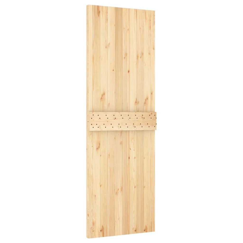 Materiały budowlane, drzwi przesuwne z zestawem okuć, 70 x 210 cm, lite drewno sosnowe