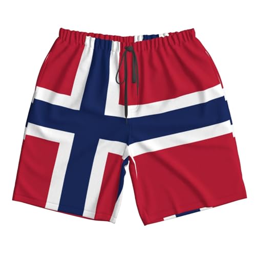 Drapeau classique short plage homme tendance Norvège confortable - 6