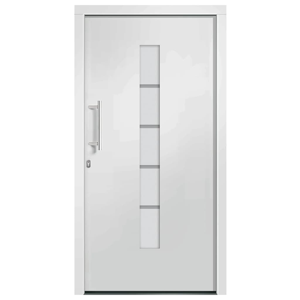 Drzwi wejściowe aluminium PCW białe 100 x 210 cm