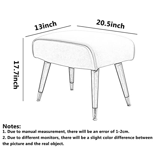 Reposapiés cómodo otomano moderno de franela rectangular para dormitorio 3