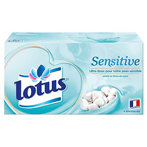 Lotus - Sensitive, pañuelos de papel, 4 paquetes de 80 unidades
