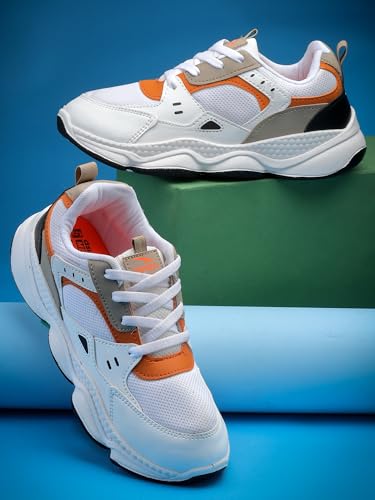 Image of ASIAN Kids UNITY-01 Stylish Sports mid Top Running and Walking Shoes with Velcro for Boys and Kids with Upper mesh for Extra Comfort