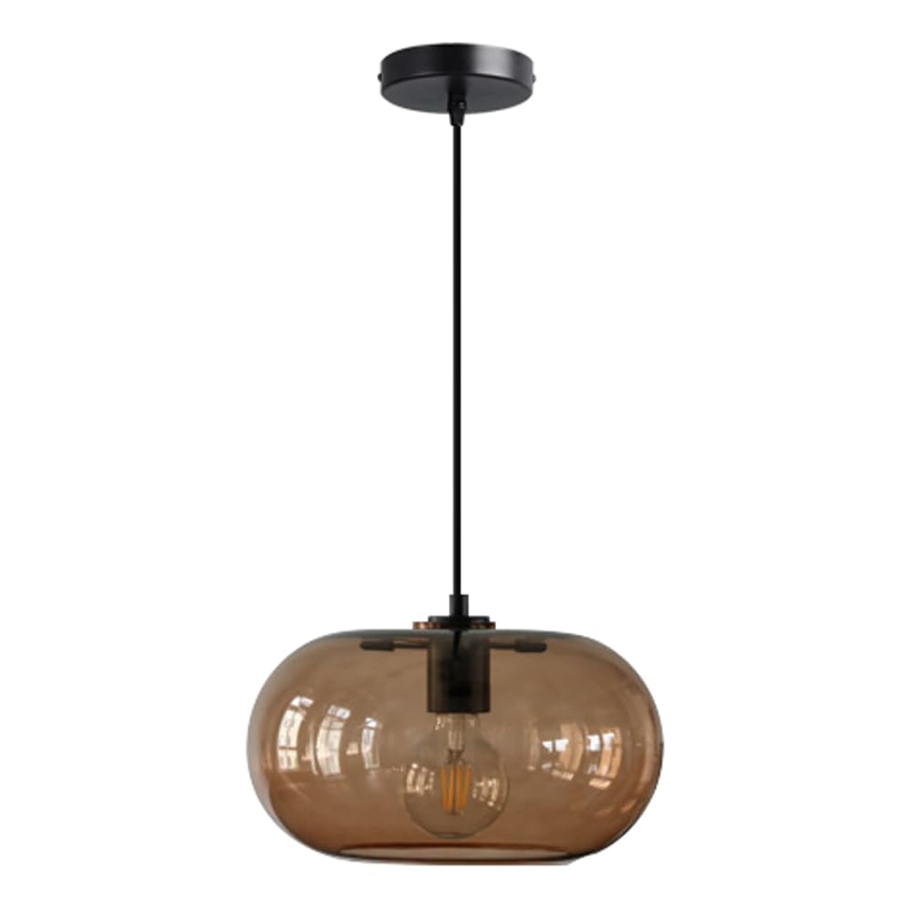KBUUKYYXouy Modern Industrial Style Chandelier, E27 Base Glass Hanging Lamp Lampshade, Flush Mount Ceiling Pendant Light, Living Room Bedroom Balcony Decoration Lighting Fixtures