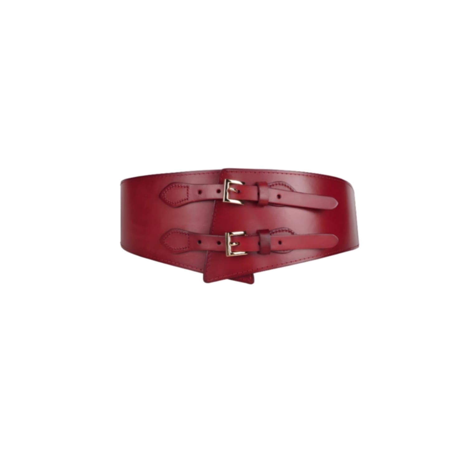 Leather Overcoat Waist Belt with Buckle Stretch Wide Elastic Waist Belt Stretchy Gold-Tone for Women, Coats, Blazers, Wine Red-image-44