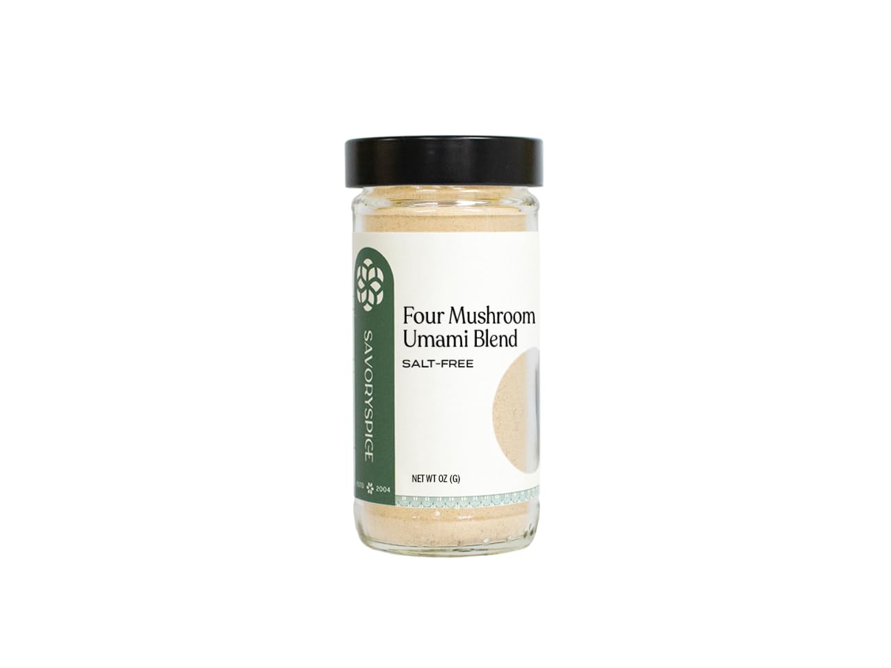 Savory Spice Four Mushroom Umami Blend (1.6 oz) - Salt-Free Seasoning & Gourmet Mushroom Powder for Cooking - Shiitake, Portobello, Oyster & Button