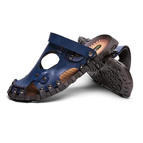 Sandalias de verano para hombre de cuero cómodo y calzado de playa
