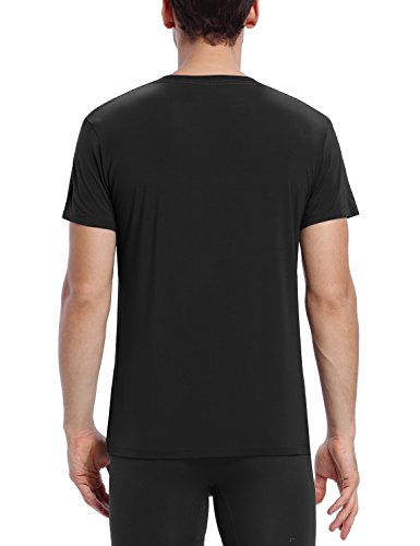 Indefini Men's Micro Modal Undershirts Slim Fit Breathable Crewneck Tshirt, 3 Pack - Black, White & Grey - Xl #TOP4