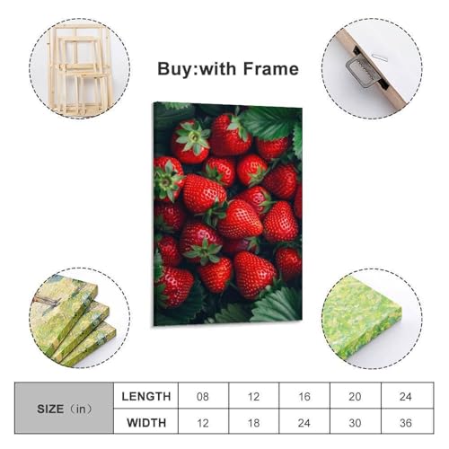 Poster fraises rouges pour raviver un mur blanc de salon - 2