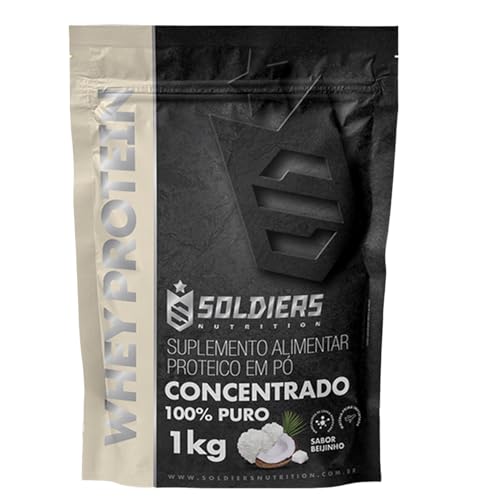 Whey Protein Concentrado 1kg - Beijinho - 100% Importado - Soldiers Nutrition Whey Protein Concentrado 1kg - Beijinho - 100% Importado - Soldiers Nutrition