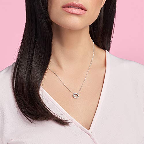 PANDORA Hearts of PANDORA - Gift for Her - Cubic Zirconia Necklace in Sterling Silver - With Gift Box - 17.7"3