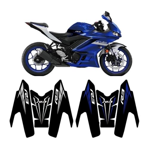 Protège réservoir YZF-R3 en cuir givré premium pour un style moto racé - 3