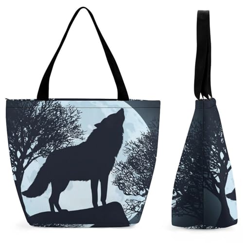 Sac bandoulière loup pour femme le cabas de shopping idéal en voyage