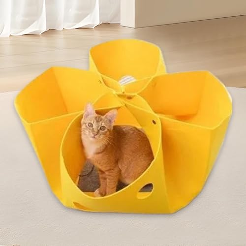 Parque infantil desmontable para gatitos y cama de fieltro 8