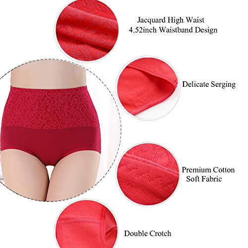 Yashaer Women's Underwear High Waist Cotton Briefs Ladies Panties Tummy Control Plus Size Full Coverage Soft Comfortable Panty Underpants Multipack 2Xl #TOP4