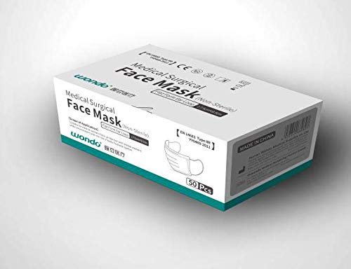 3ply Earloop Face Masks - Type IIR Certified Fluid Repellent x 50 Masks