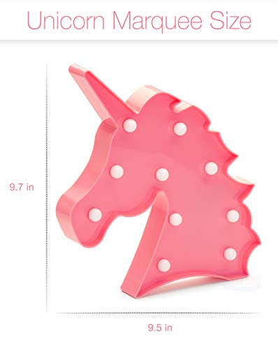 Light Up Pink Unicorn Marquee – Perfect For Kids Bedroom Decorations, Night Lights, Unicorn Party Supplies, Girls Room Decor, Decorative Wall Lamp – Includes Remote Control #TOP4