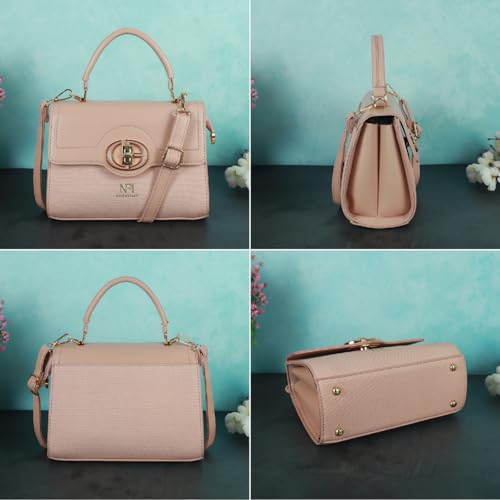 Image of NFI essentials Satchel Bags Ladies Purse Handbag Premium Women Shoulder Travel Bag for Work Gifts for Wife /Mother /Sister Stylish Office College Party Bag