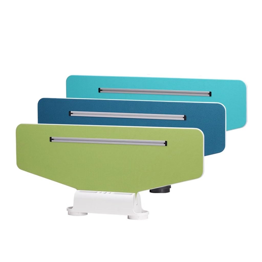 Sichtschutzwand für den Schreibtisch, Akustik-Sichtschutzwand – Geräuschreduzierende Trennwand für Homeoffice, Bibliothek, Klassenzimmer – Grün, 30 x 120 x 0,5 cm – Fördert die Konzentration